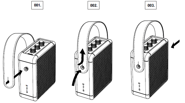 Marshall Stockwell II – Portable Stereo Loudspeaker-ATTACHING THE CARRY STRAP